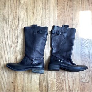 MIA black leather biker boots